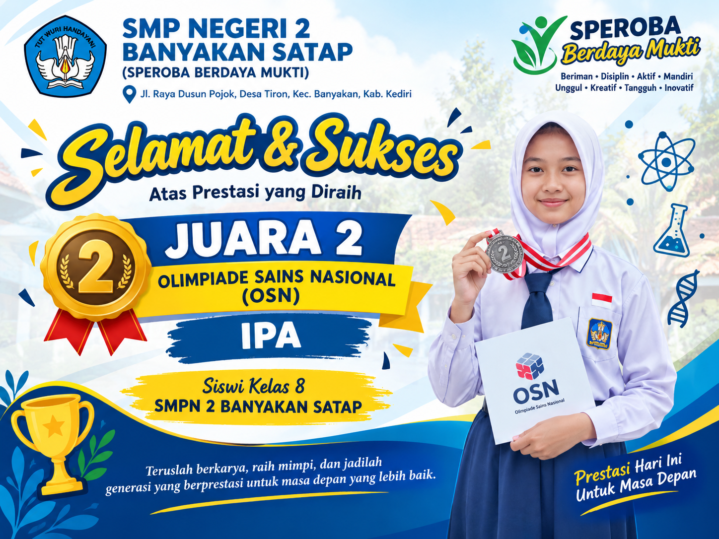 Juara 2 Olimpiade Sains Nasional (OSN) IPA